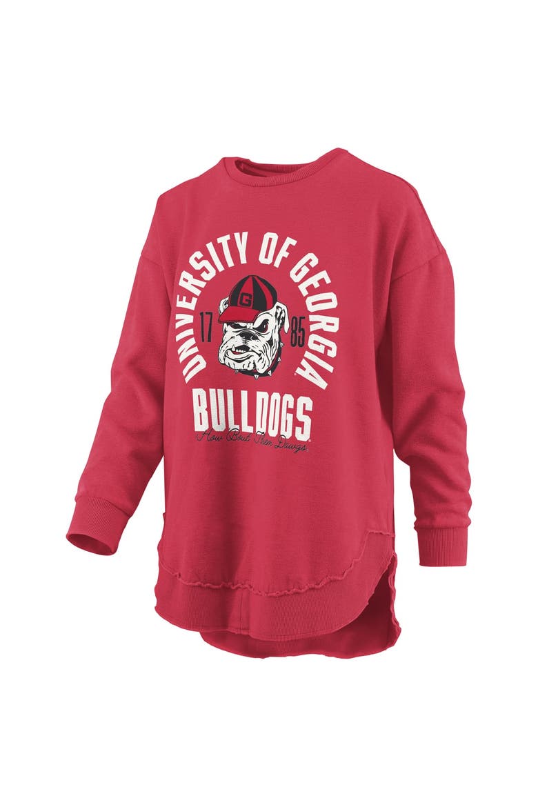 Women's Pressbox  Red Georgia Bulldogs Blitz Crewneck Sweatshirt, Alternate, color, Red