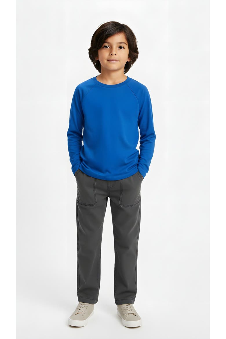 Boys Super-Soft 100% Organic Cotton Raglan Long Sleeve Tee, Alternate, color, Forest Green