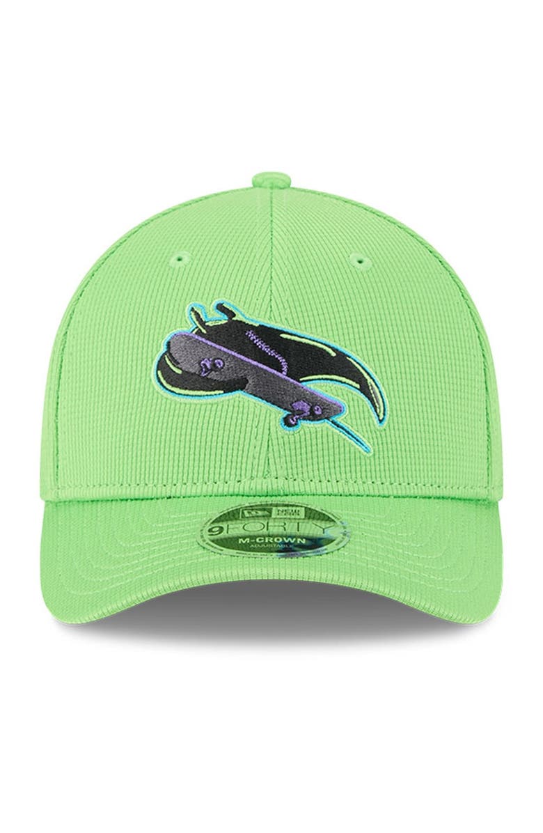 New Era Men's New Era Neon Green Tampa Bay Rays City Connect Batting Practice 9FORTY M-Crown Adjustable Hat, Alternate, color, Neon Green