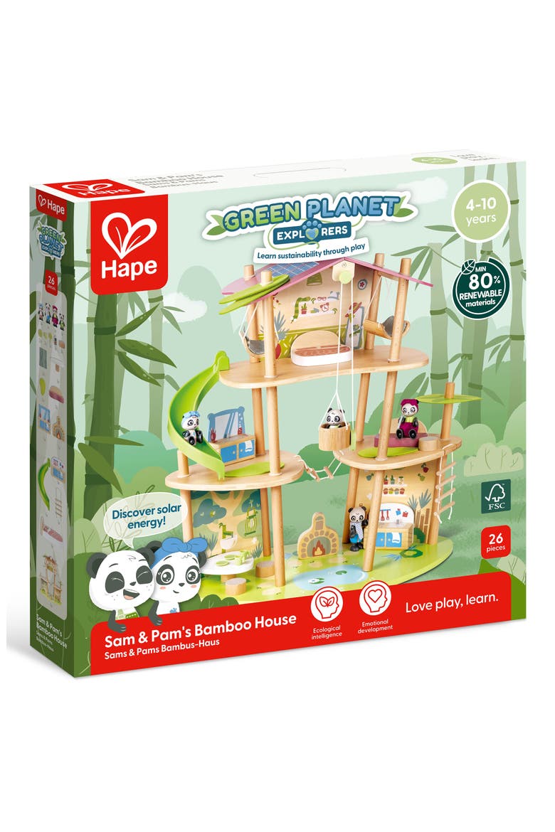 Panda's Bamboo House Playset, Alternate, color, MULTI