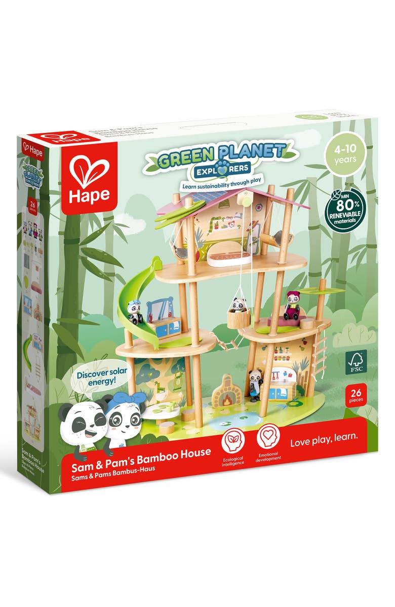 Hape Panda's Bamboo House Playset, Alternate, color, Multi