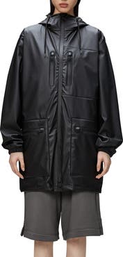 Rains Waterproof Cargo Long Rain Jacket