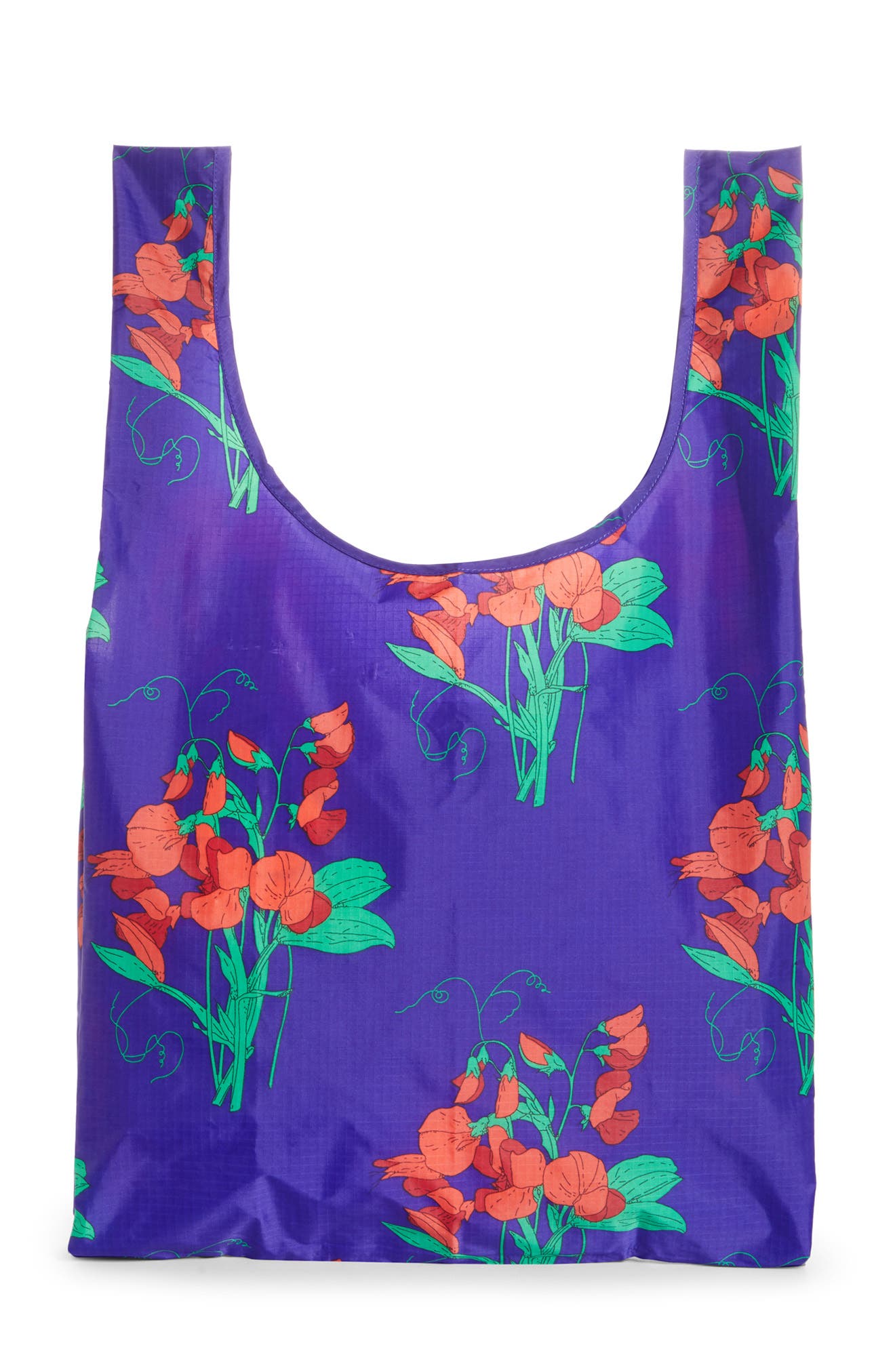 Baggu® Nylon Tote, Main, color, BLUE SWEET PEA