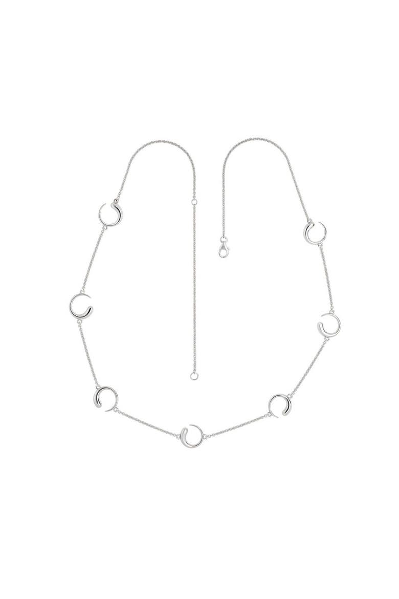 Luna Station Necklace, Main, color, Sterling Silver