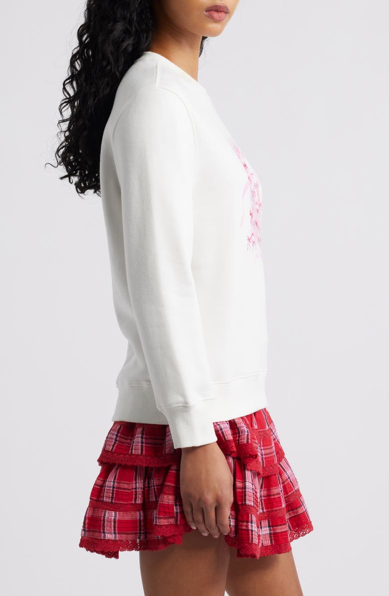 LoveShackFancy Havenleigh Holiday Graphic Sweatshirt, Alternate, color, 