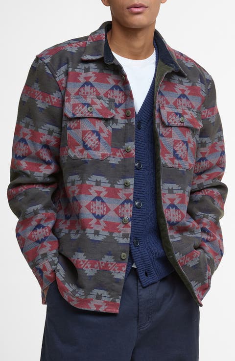 Greatend Relaxed Geometric Jacquard Shirt