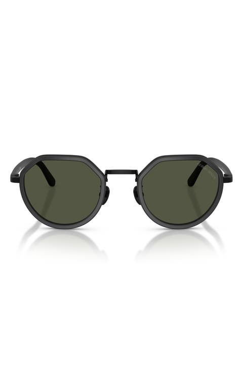 48mm Round Sunglasses
