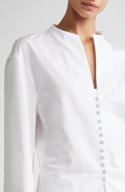 FFORME FFORME YANCY FITTED ORGANIC COTTON POPLIN BUTTON-UP SHIRT