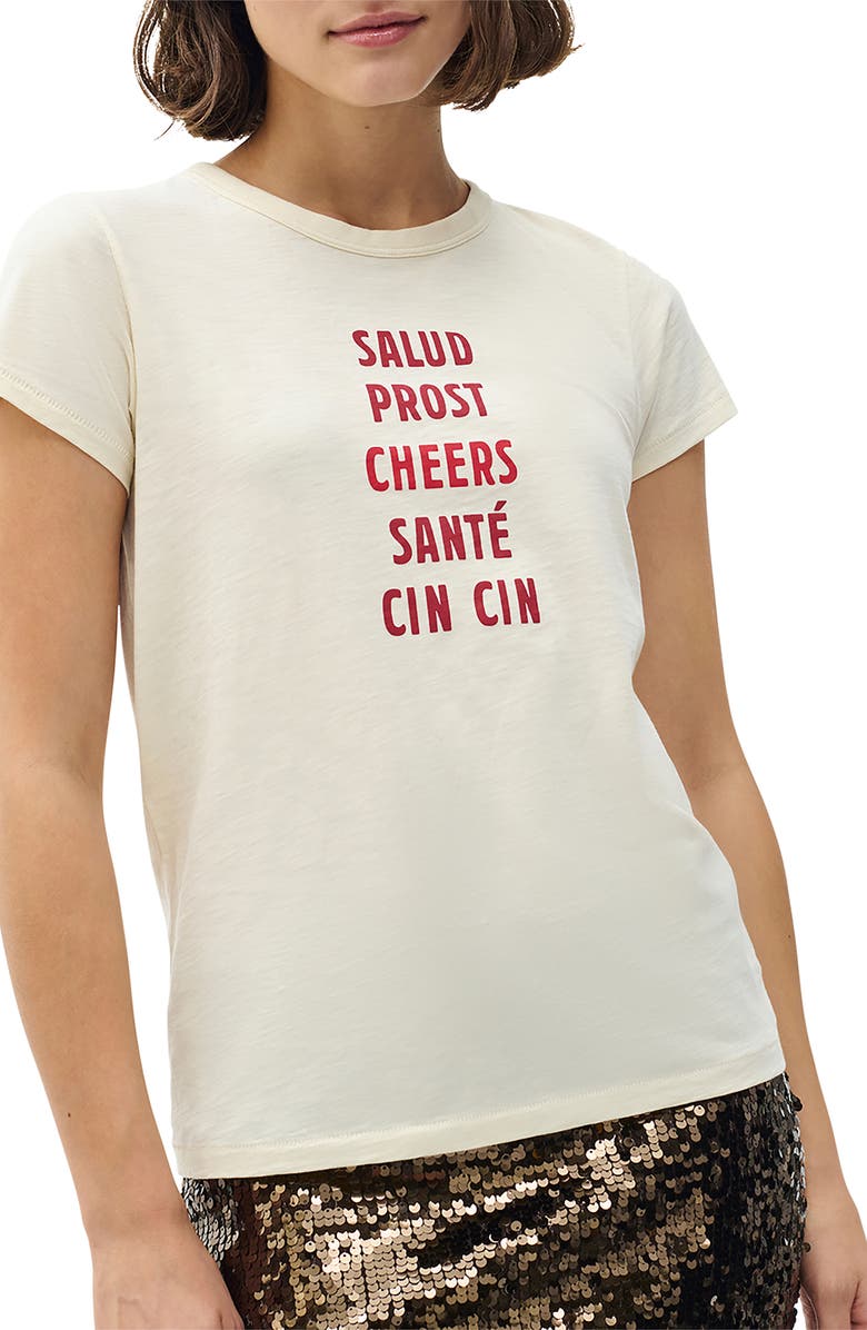 rag & bone/JEAN Cheers Cotton Graphic T-Shirt, Alternate, color, Ivory