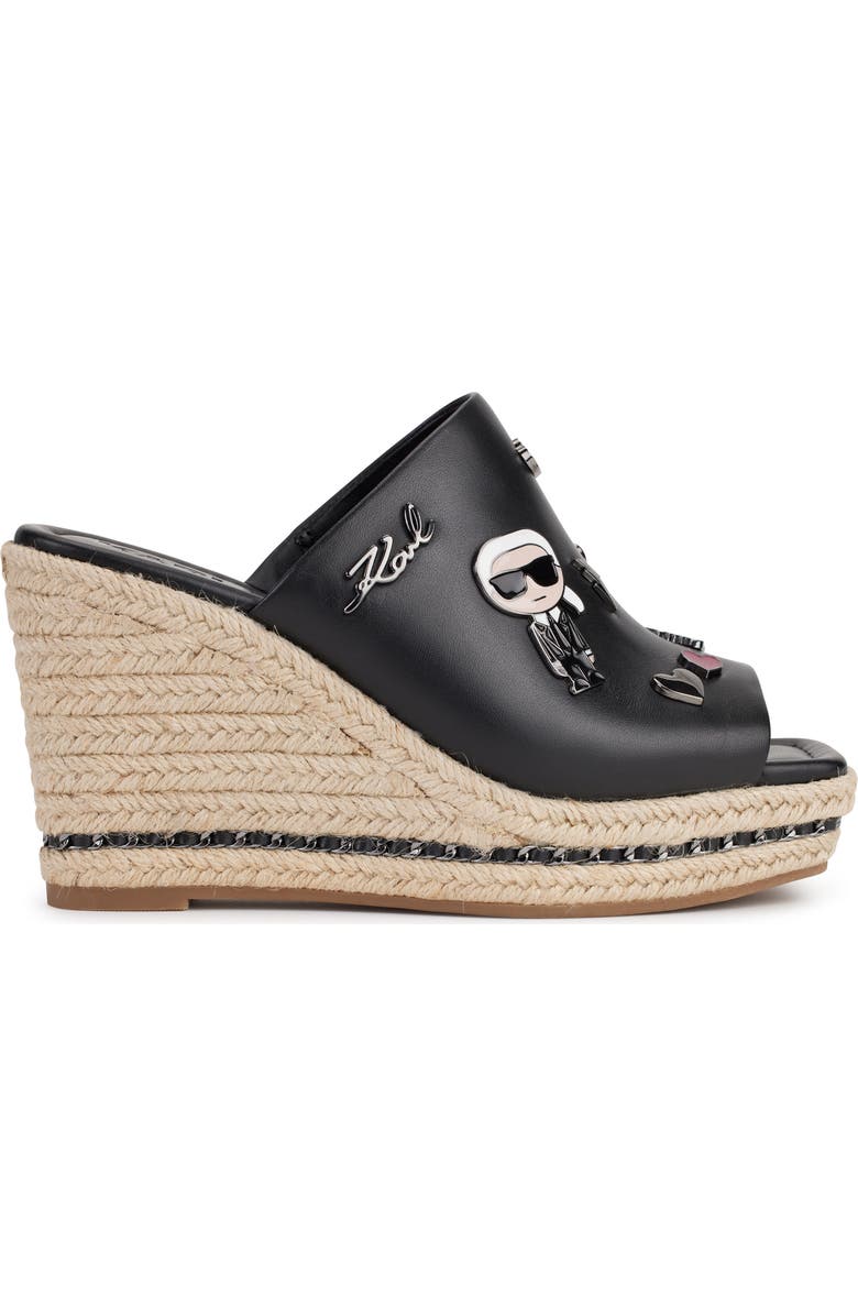 KARL LAGERFELD PARIS Corissa Pin Espadrille Platform Slide Sandal, Alternate, color,