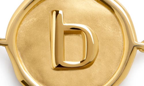 Monica Vinader Initial Stamp Charm Bracelet In 18ct Gold Vermeil B