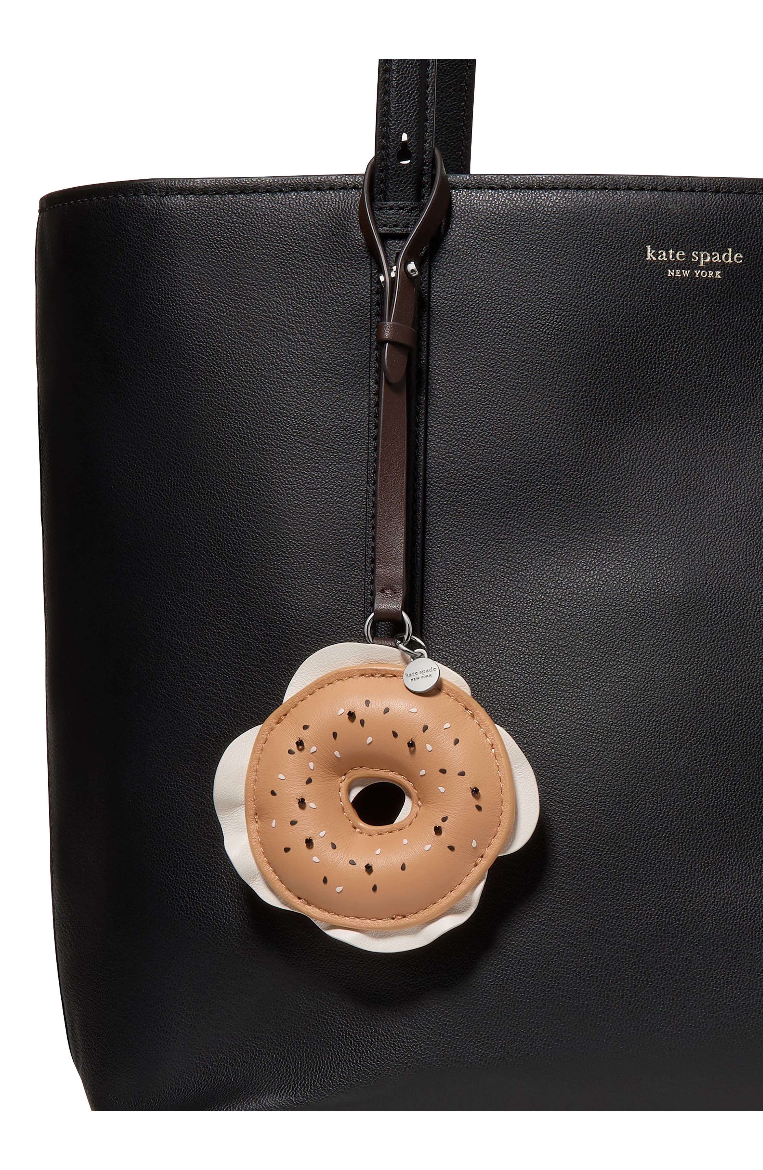 Kate Spade New York charmed nyc bagel bag charm, Alternate, color, Beige Multi