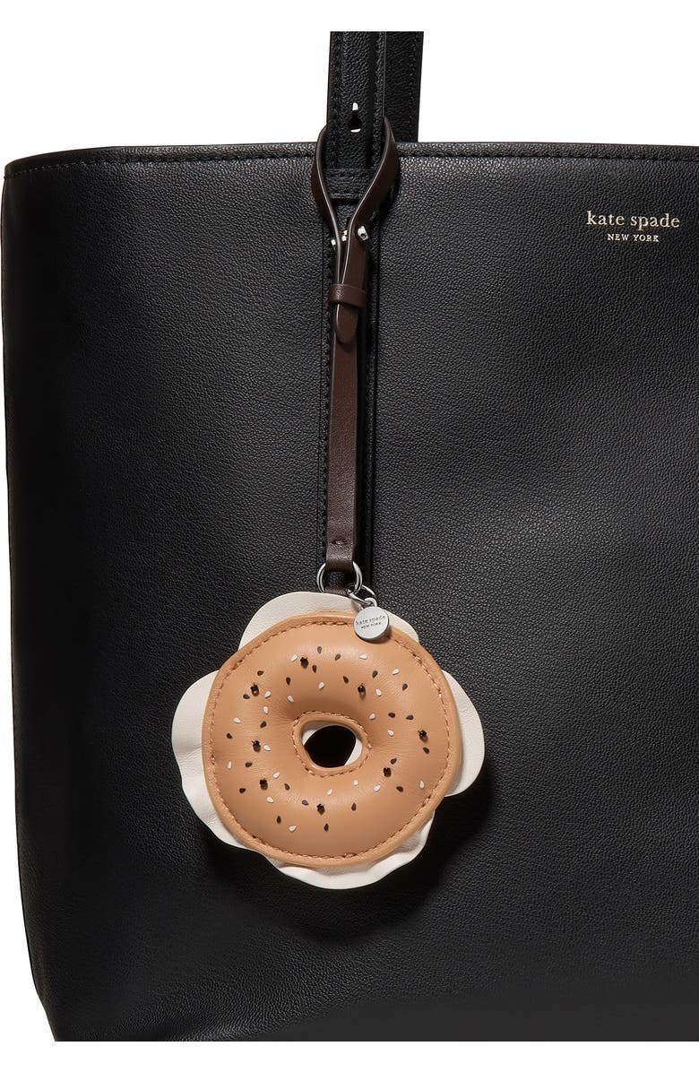 Kate Spade New York charmed nyc bagel bag charm, Alternate, color, Beige Multi