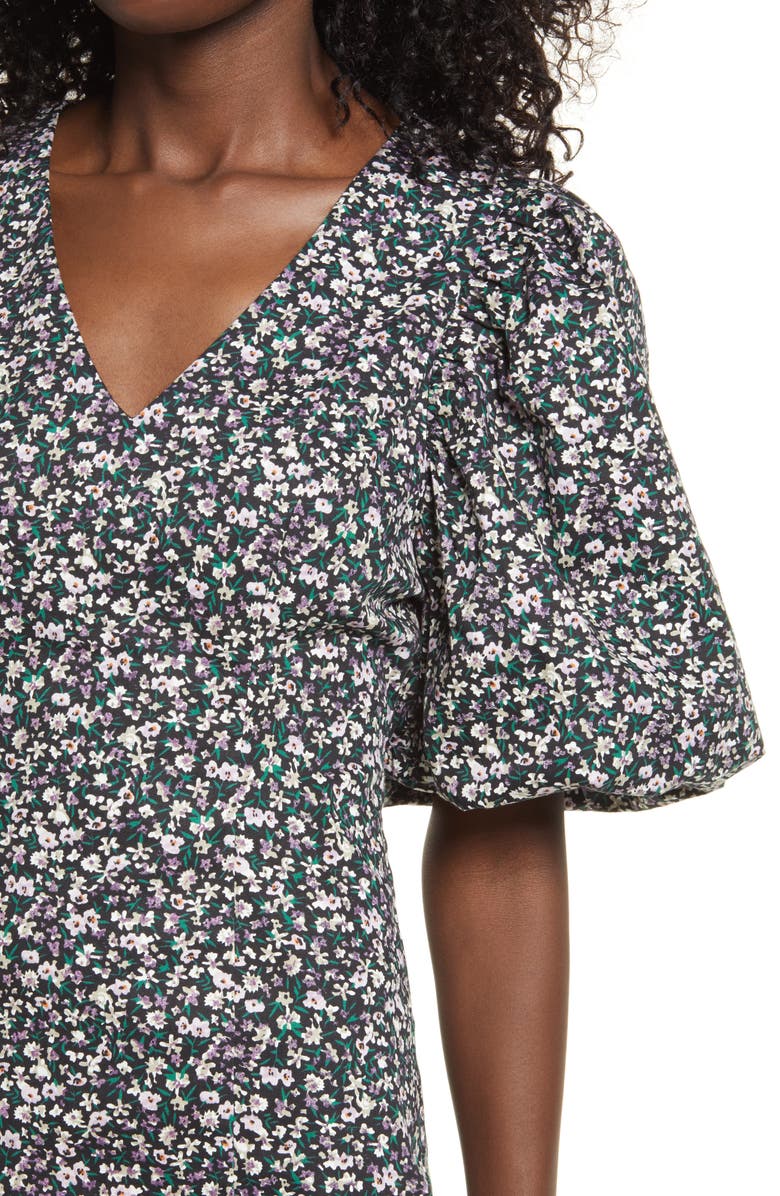 Endless Rose Floral Puff Sleeve Minidress, Alternate, color,