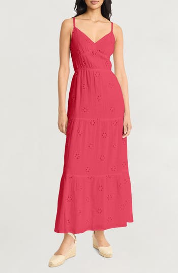 THE GOOD JOURNEY THE GOOD JOURNEY EYELET COTTON MIDI SUNDRESS 