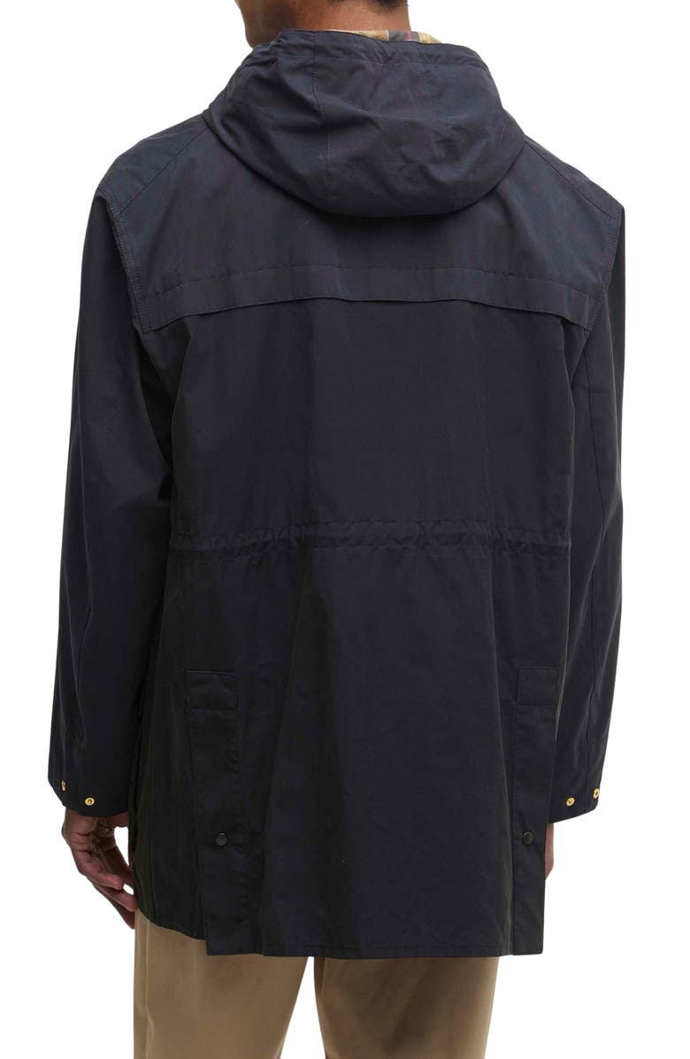 Barbour Icons Durham Waterproof Hooded Raincoat, Alternate, color, Navy