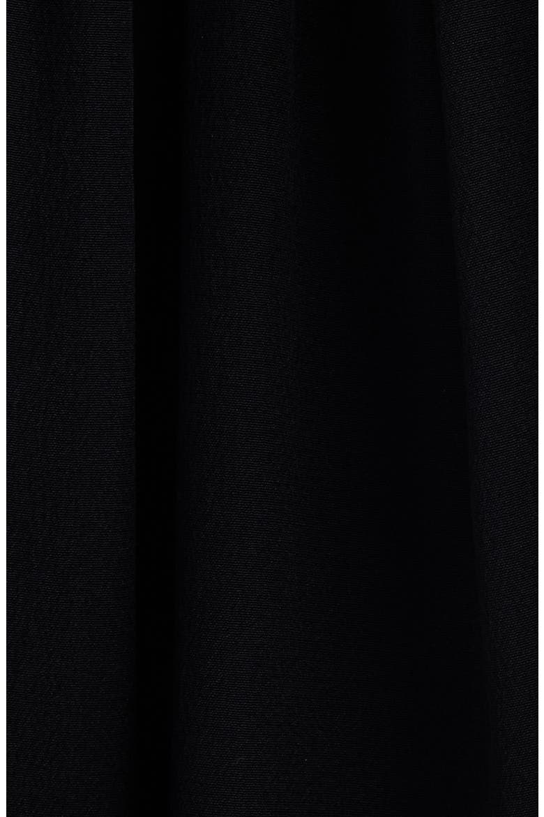 Lace Trim Silk Top, Alternate, color, BLACK