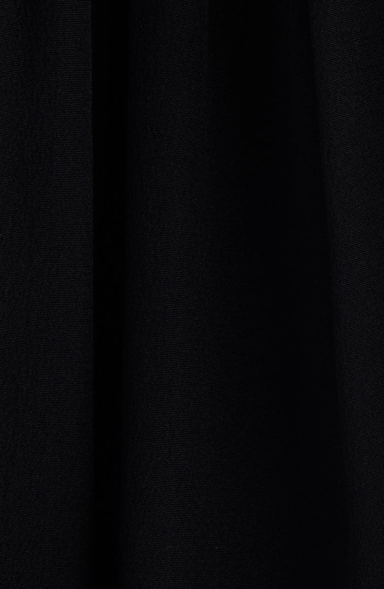 Chloé Lace Trim Silk Top, Alternate, color, Black