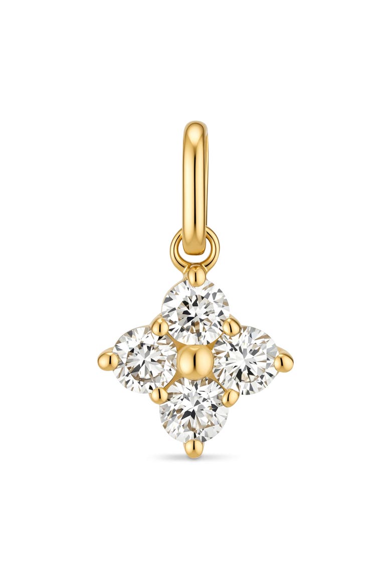 Clover Lab Grown Diamond Pendant in 14K Gold, Main, color, Gold