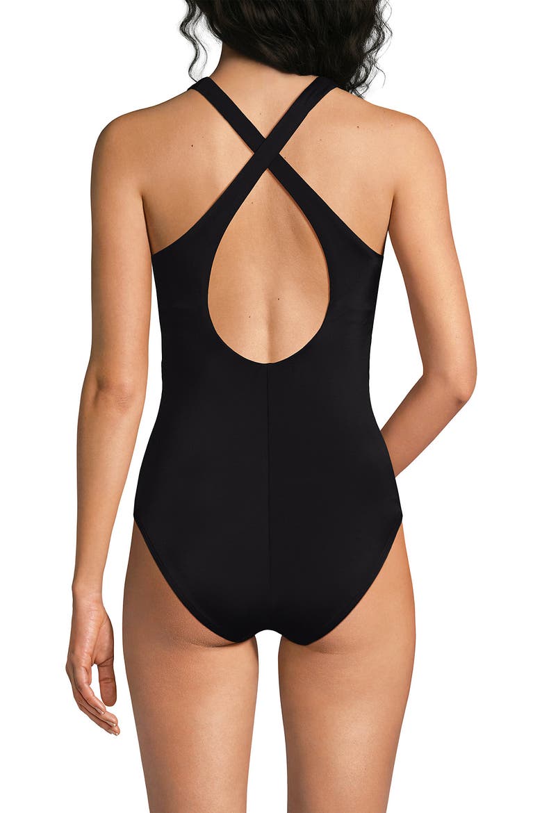 Tugless Contour One Piece, Alternate, color, Black/White
