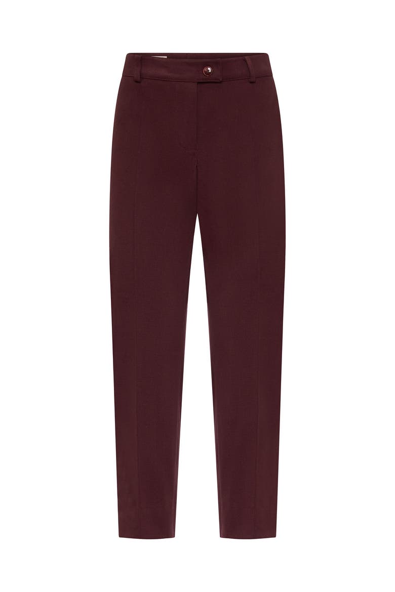 Straight Leg Cotton Stretch Pants, Main, color, Bordeaux
