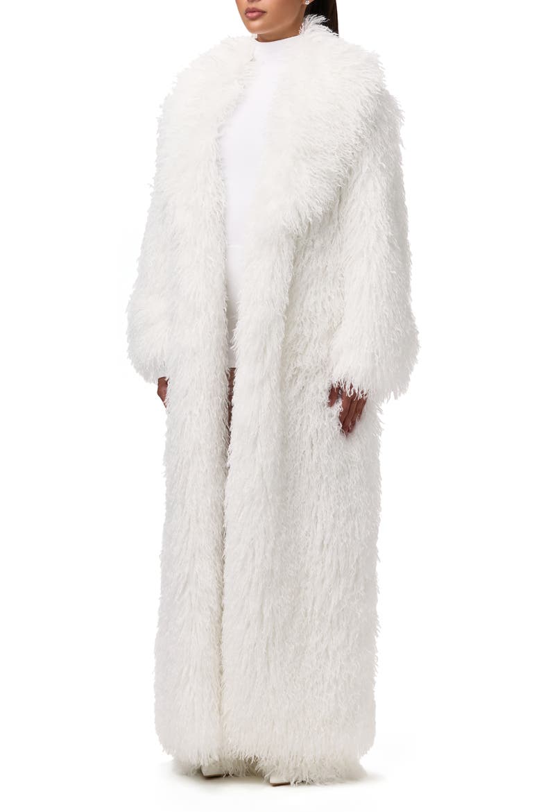 Faux Shearling Coat, Alternate, color, IVORY