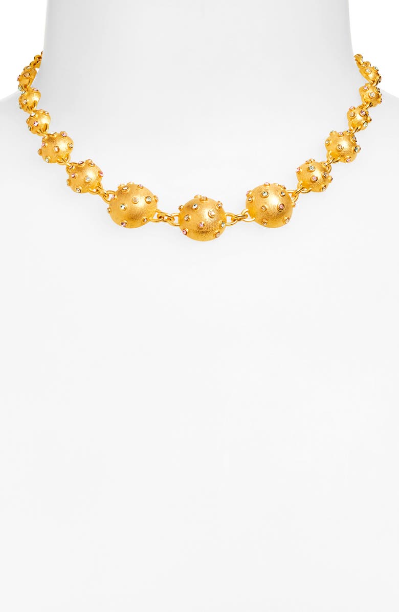 Oscar de la Renta Crystal Sphere Station Necklace, Alternate, color, Multi