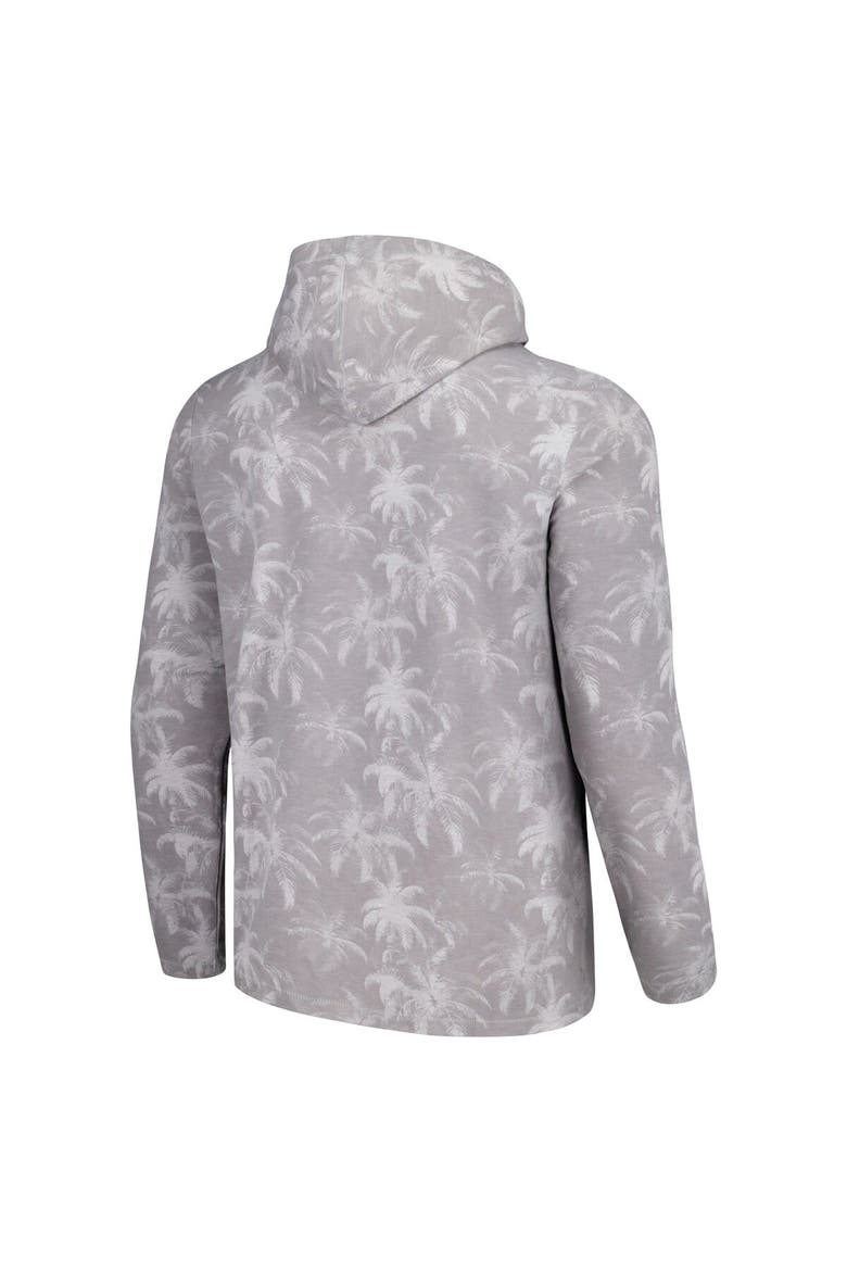 Men's Tommy Bahama Gray Texas Rangers Palm Frenzy Hoodie Long Sleeve T-Shirt, Alternate, color, Gray