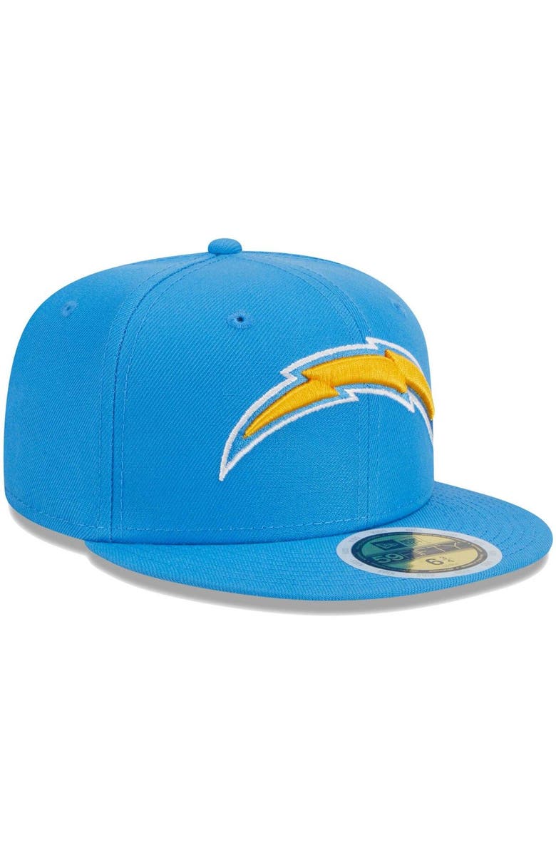 New Era Youth New Era Powder Blue Los Angeles Chargers  Main 59FIFTY Fitted Hat, Alternate, color, Powder Blue