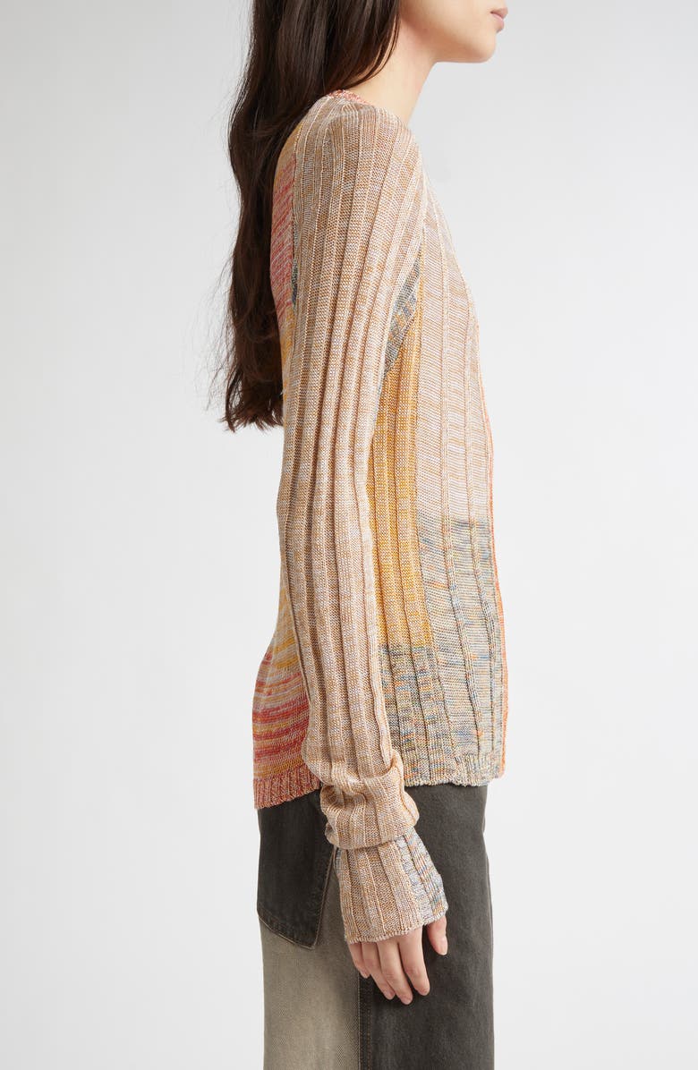 Eckhaus Latta Symphony Colorblock Linen Blend Sweater, Alternate, color,