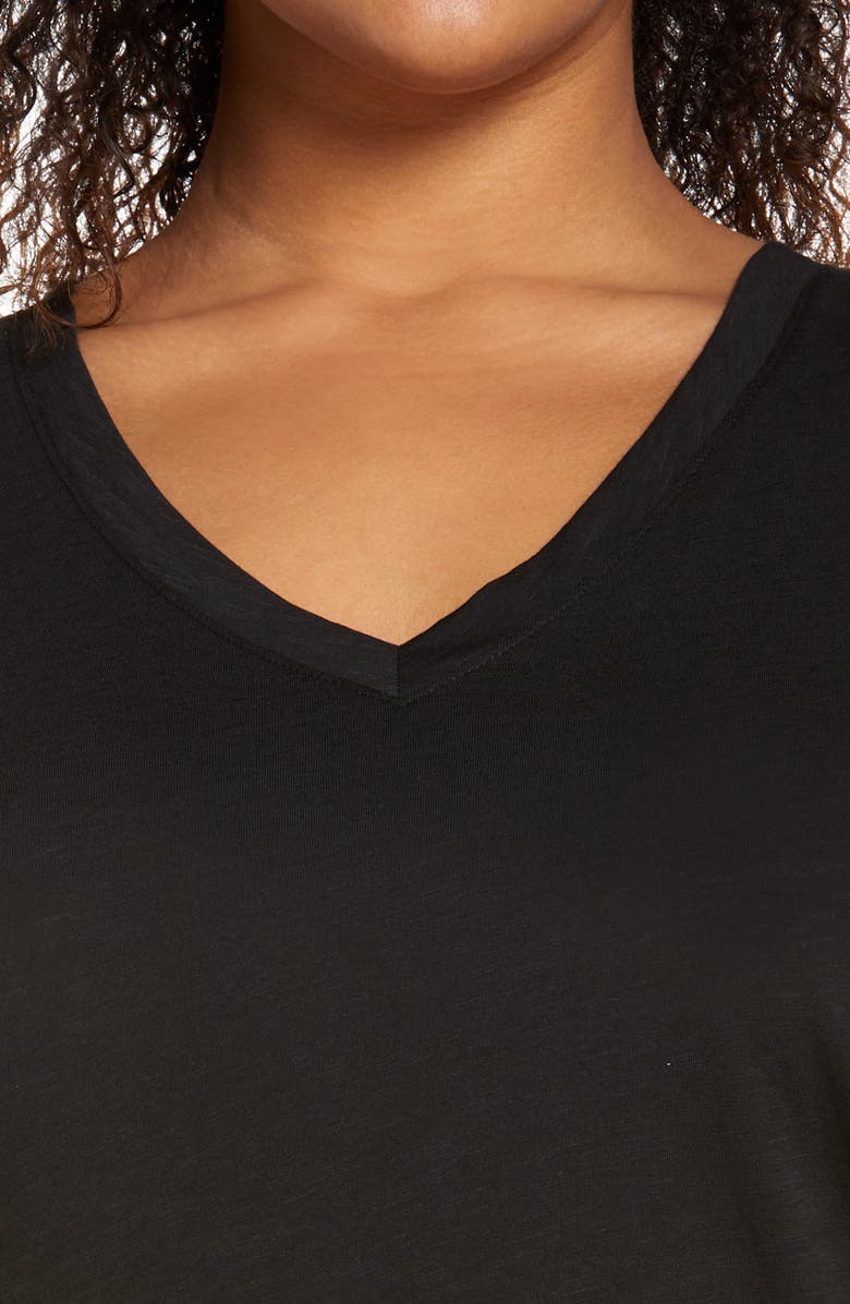 Madewell Whisper Cotton V-Neck T-Shirt, Alternate, color, True Black