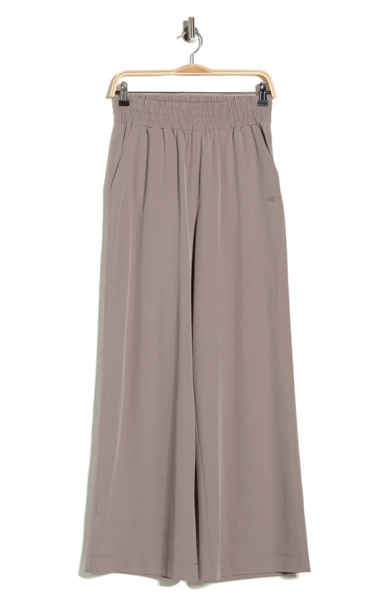 DKNY Hudson Stretch Wide Leg Pants, Main, color, Mushroom