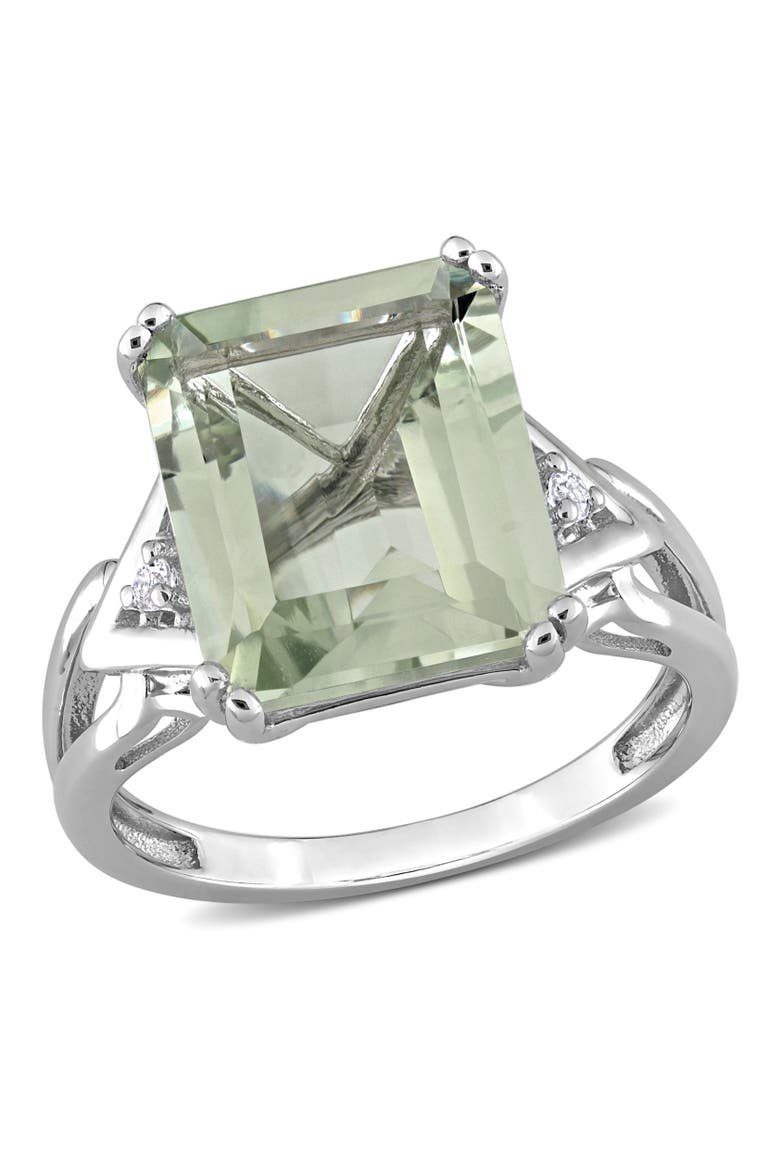 Gemstones & White Topaz Cocktail Ring, Main, color, Green Quartz