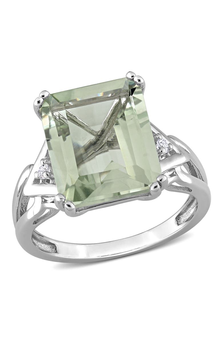 Julianna B. Gemstones & White Topaz Cocktail Ring, Main, color, Green Quartz