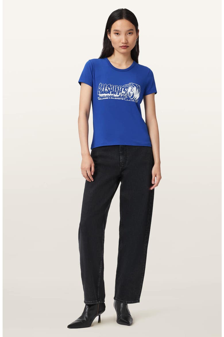 Stevie Graphic Print Burnout T-Shirt, Alternate, color, WILLIAMS BLUE