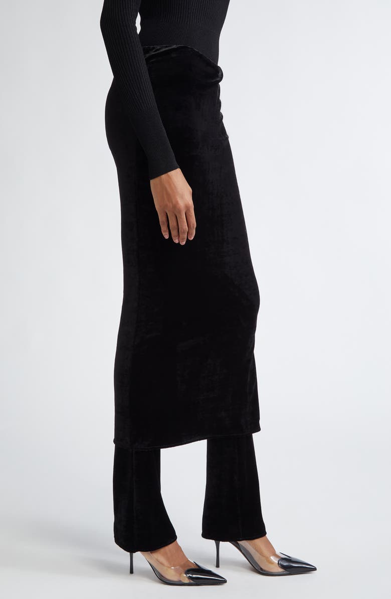 Alaïa Skirt Pants, Alternate, color, Noir Alaia