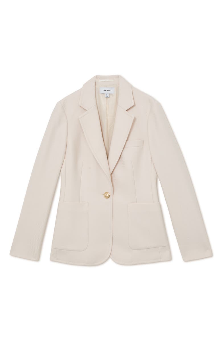 Reiss Soren Wool Blend Blazer, Alternate, color, Cream