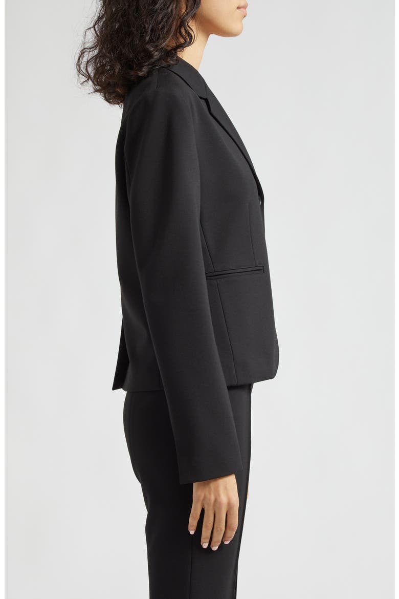 Ponte Knit Blazer, Alternate, color, BLACK