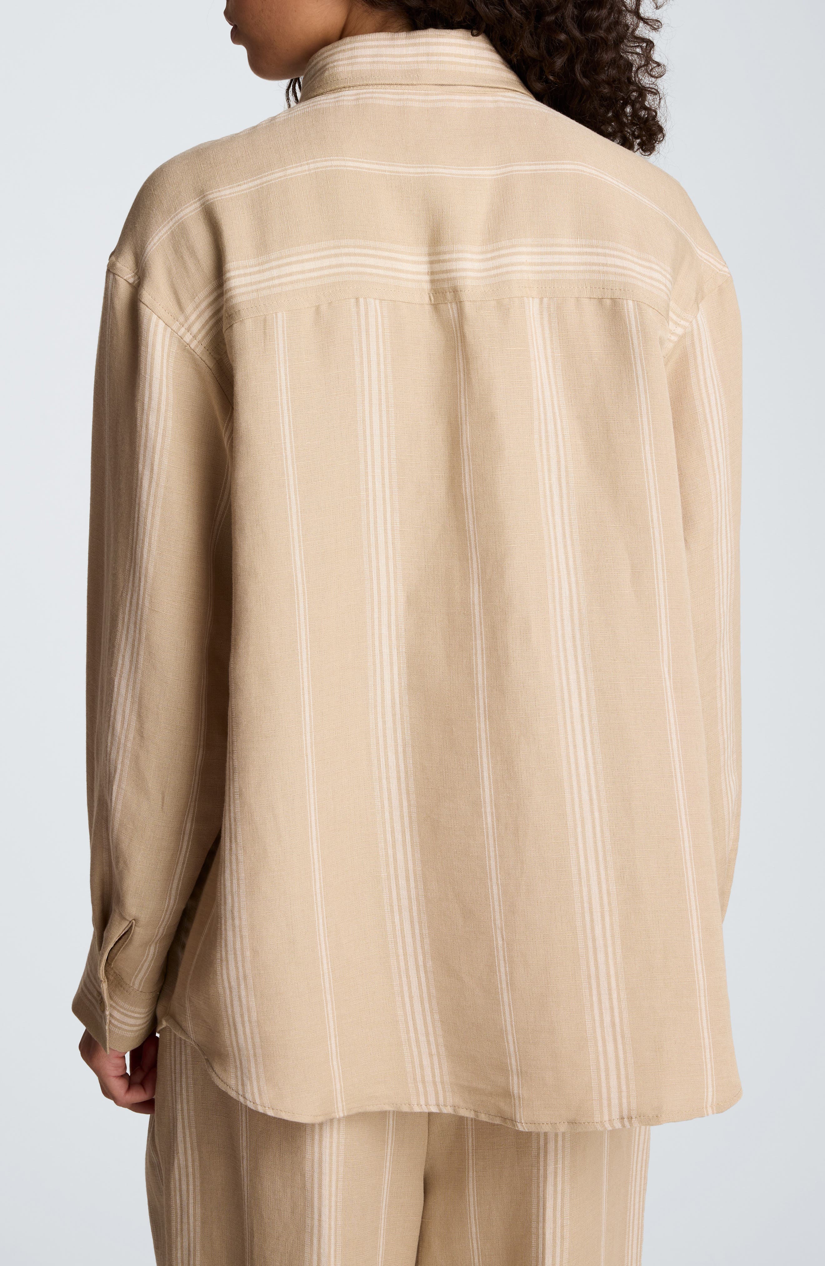 Stripe Button-Up Boyfriend Shirt - image 2