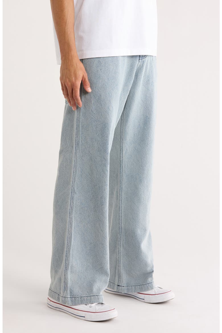Swirl Jacquard Wide Leg Jeans, Alternate, color, LIGHT INDIGO