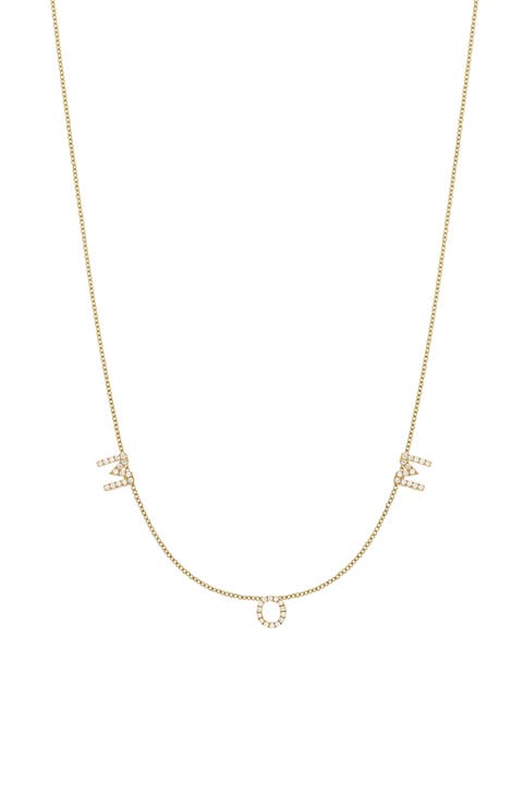 Classic Initial Personalized Diamond Charm Necklace (Nordstrom Exclusive)