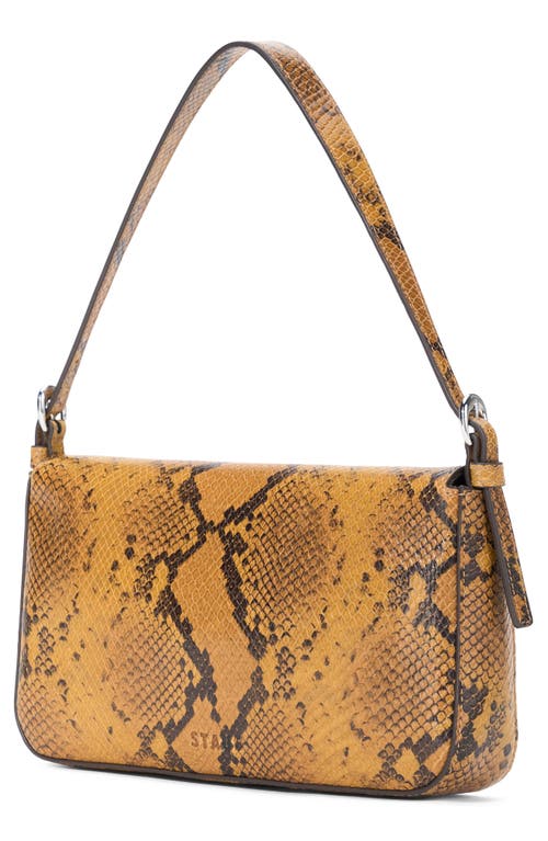 Staud Harlow Leather Shoulder Bag In Brown