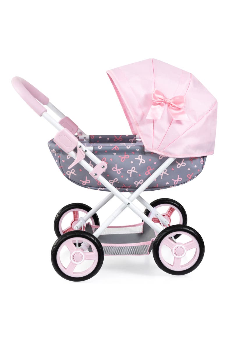 Doll Pram Cosy Play Push Stroller Fits 18" Dolls, Ages 3+, Main, color, Multicolored