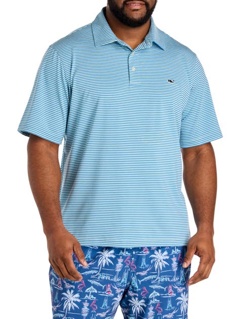 Big & Tall Bradley Stripe Sankaty Performance Polo Shirt