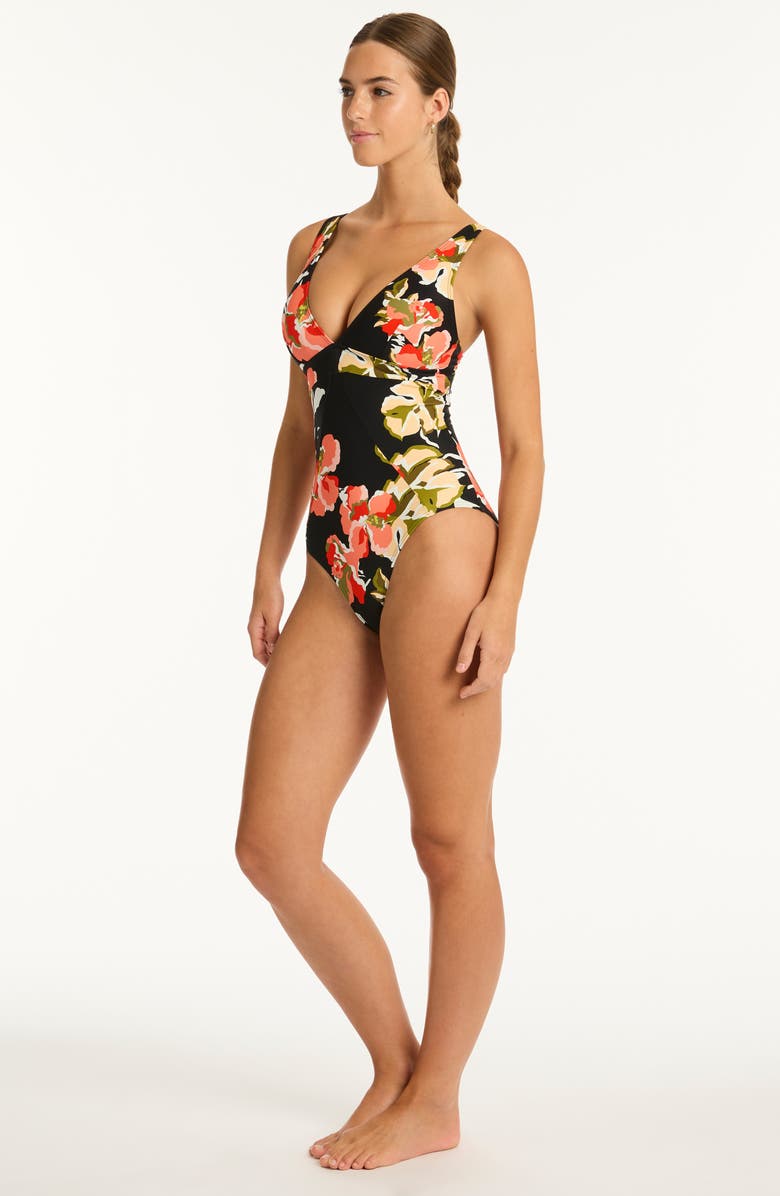 Sea Level Juniper Panel Line One-Piece Swimsuit, Alternate, color, 