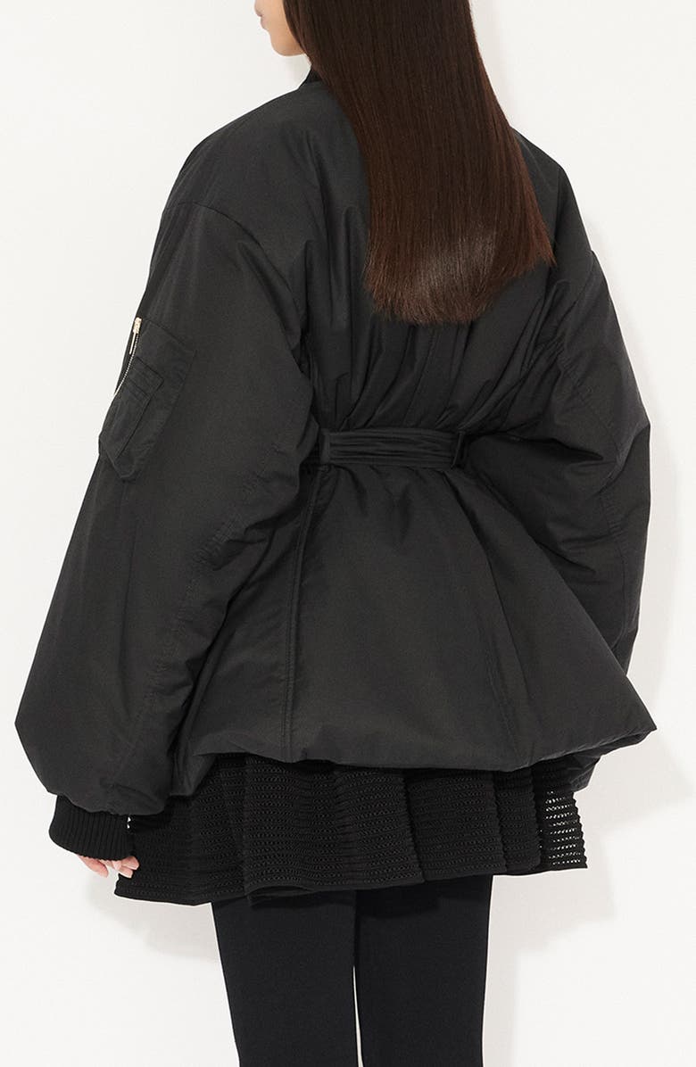 Alaïa Belted Bomber, Alternate, color, 