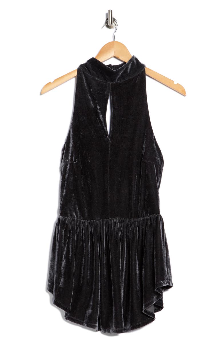 Tart Mock Neck Halter Top, Alternate, color, Raven