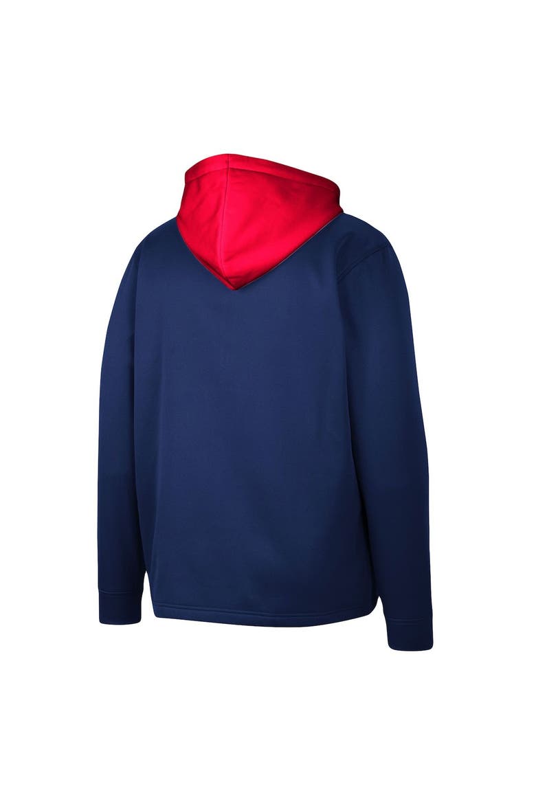 Men's Colosseum Navy Gonzaga Bulldogs Luge 3.0 Quarter-Zip Hoodie, Alternate, color, Navy