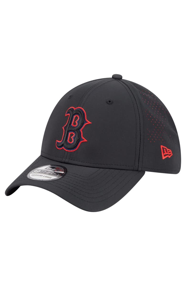 New Era Men's New Era Black Boston Red Sox Night 39THIRTY Flex Hat, Alternate, color, Black