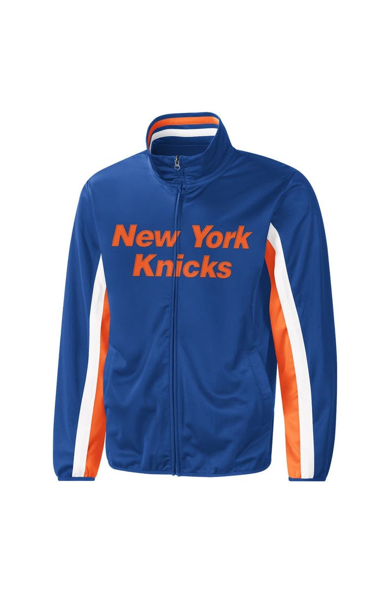 G-III SPORTS BY CARL BANKS Men's G-III Sports by Carl Banks Blue New York Knicks Contender Wordmark Full-Zip Track Jacket, Alternate, color, Blue